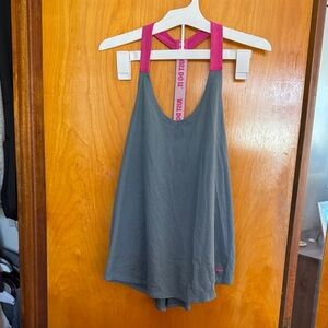 Nike Gray Tank Top with Pink Straps